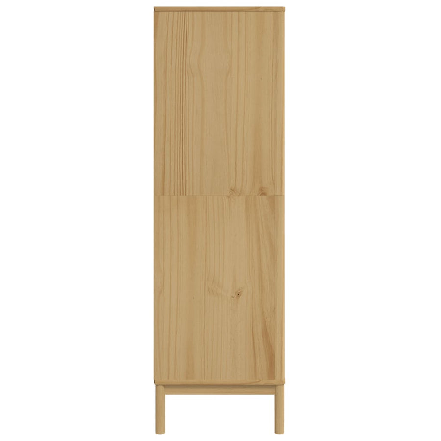 Kledingkast FLORO 77x53x171 cm massief grenenhout wasbruin