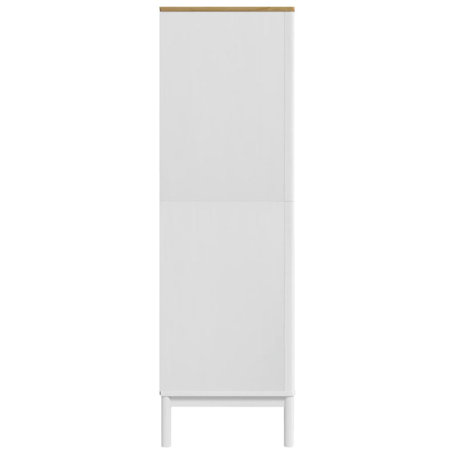 Kledingkast FLORO 77x53x171 cm massief grenenhout wit