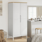 Wardrobe FLORO 77x53x171 cm solid pine white