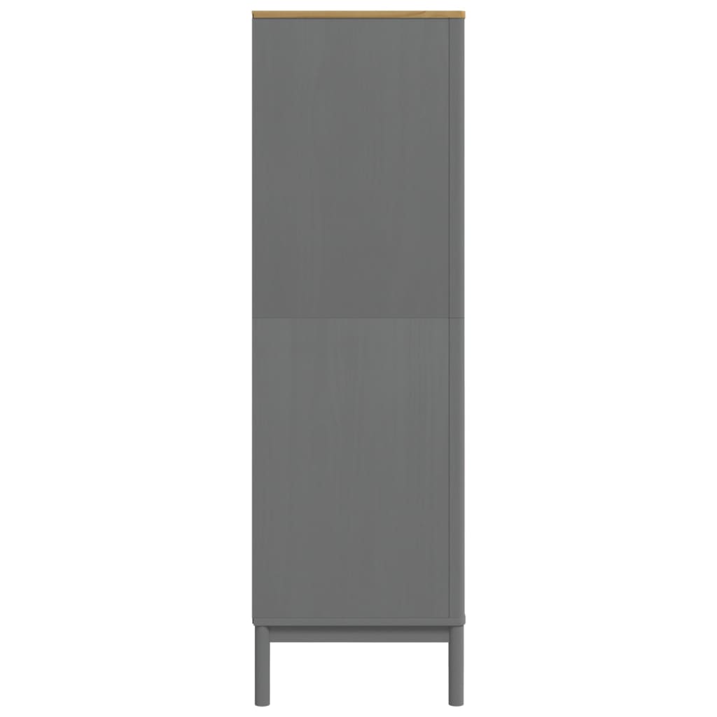 Kledingkast Floro 77X53X171 Cm Massief Grenenhout Grijs