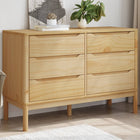Chest of drawers FLORO solid pine wax brown