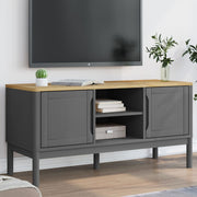 Tv-meubel 114x43x55 cm massief grenenhout grijs