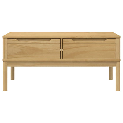 Salontafel FLORO 99x55,5x45 cm massief grenenhout wasbruin