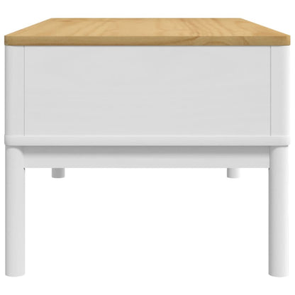 Salontafel FLORO 99x55,5x45 cm massief grenenhout wit