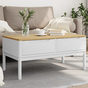 Salontafel 99x55,5x45 cm massief grenenhout wit