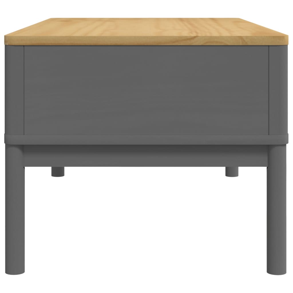 Salontafel Floro 99X55,5X45 Cm Massief Grenenhout Grijs