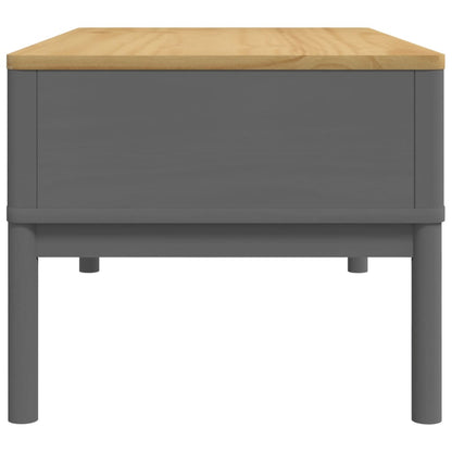 Salontafel Floro 99X55,5X45 Cm Massief Grenenhout Grijs