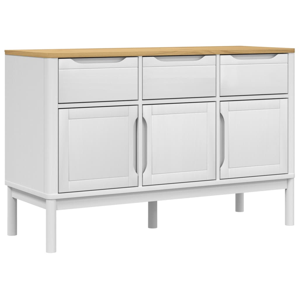 Dressoir FLORO 114x43x74 cm massief grenenhout wit
