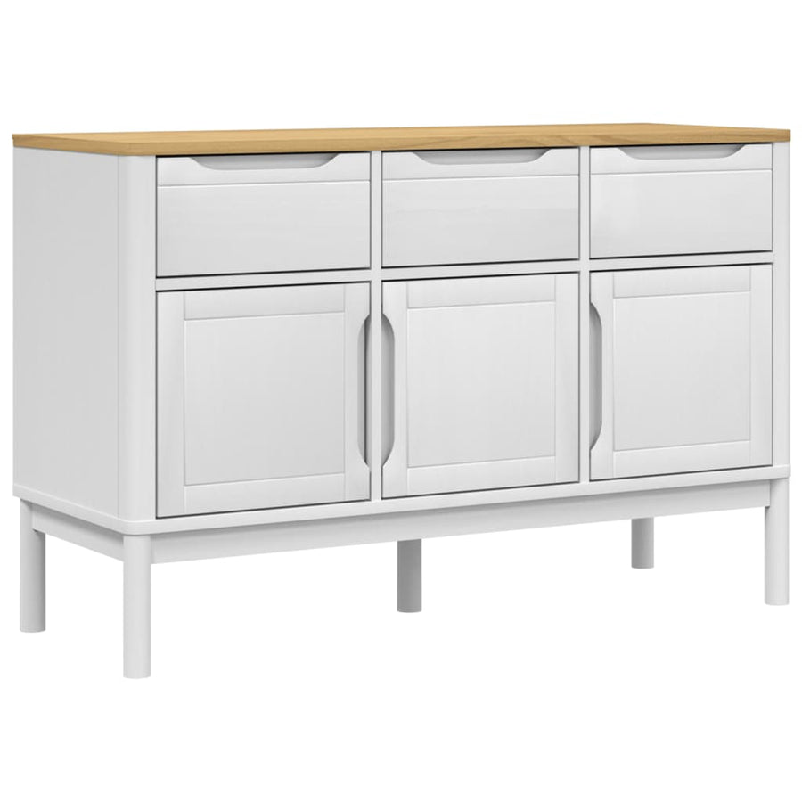 Dressoir FLORO 114x43x74 cm massief grenenhout wit