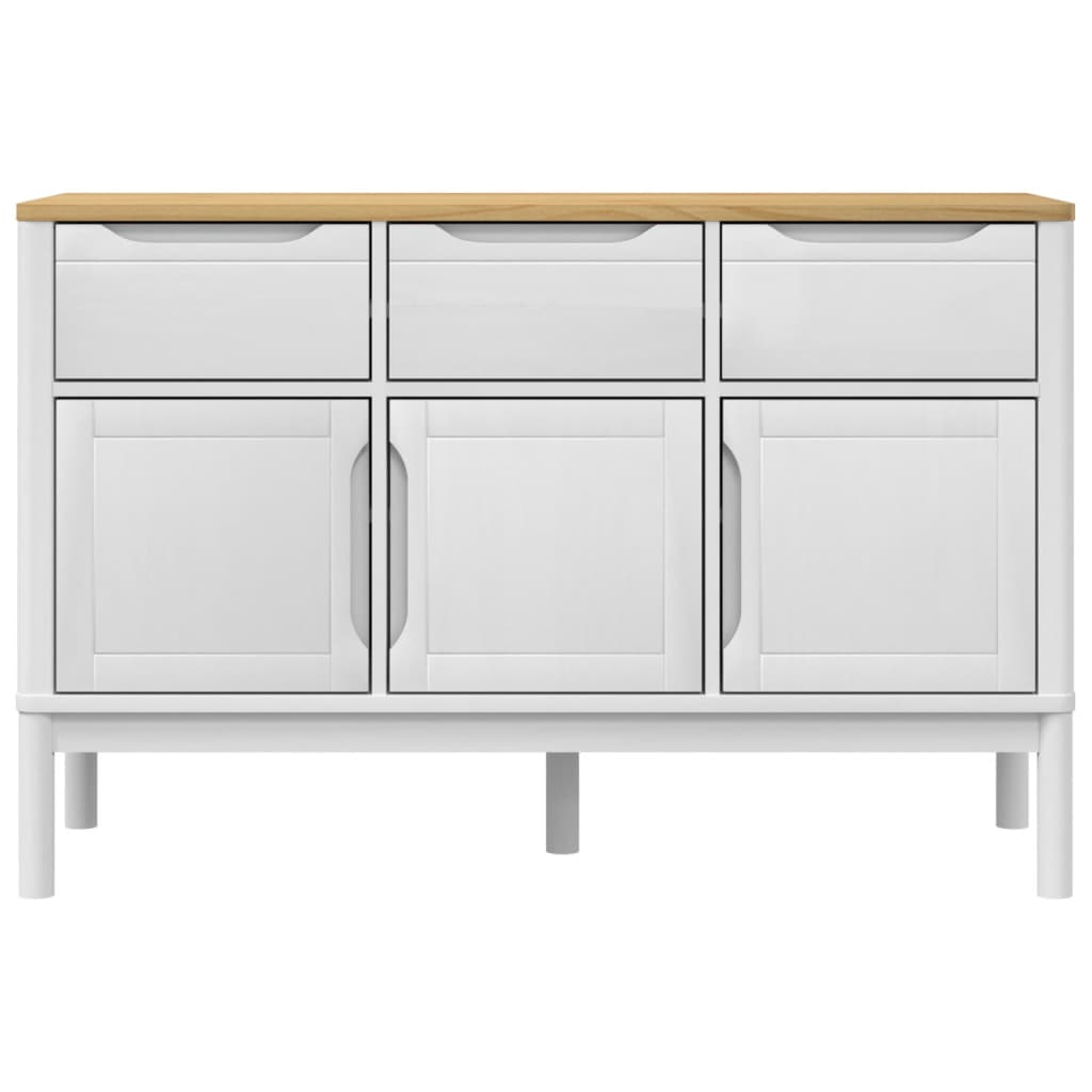 Dressoir FLORO 114x43x74 cm massief grenenhout wit