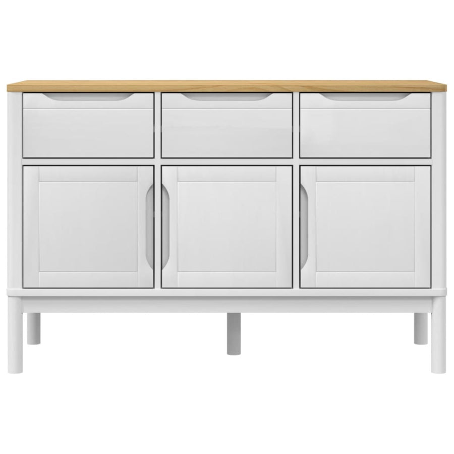 Dressoir FLORO 114x43x74 cm massief grenenhout wit