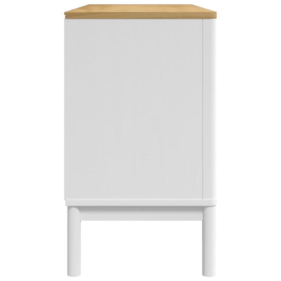 Dressoir FLORO 114x43x74 cm massief grenenhout wit