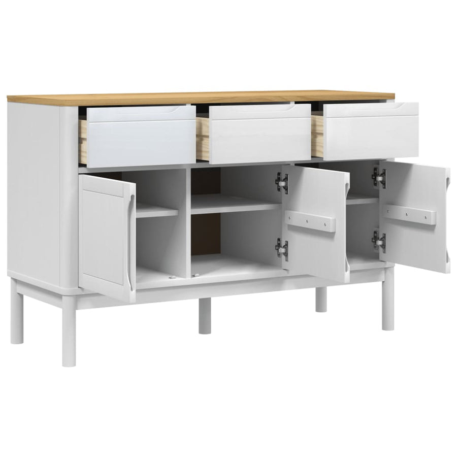 Dressoir FLORO 114x43x74 cm massief grenenhout wit