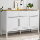 Dressoir 114x43x74 cm massief grenenhout wit