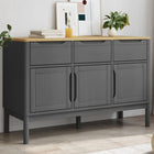 Dressoir grenenhout 114x43x74 cm grijs