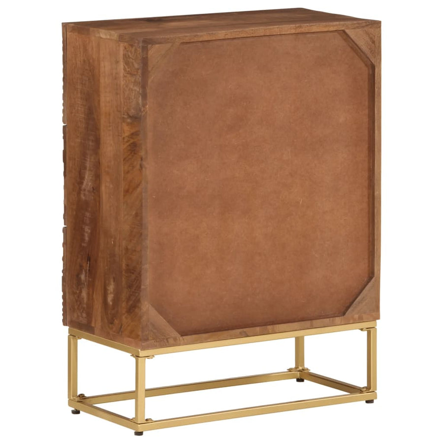 Ladekastje 55x30x76 cm massief mangohout en ijzer