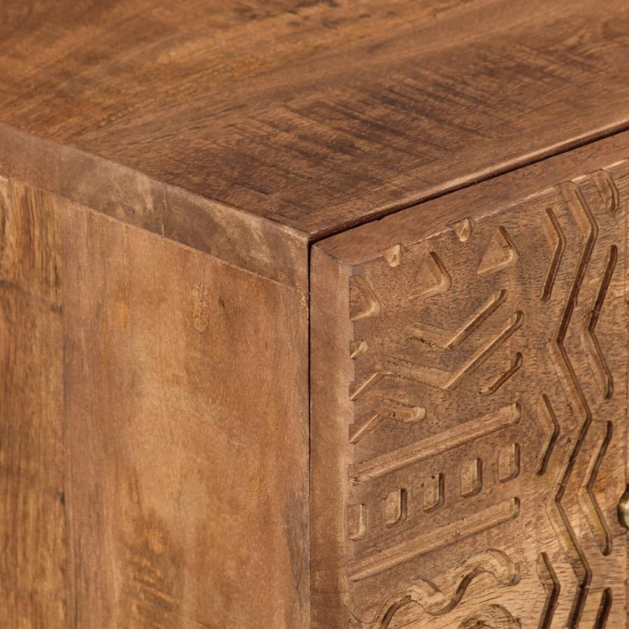 Ladekastje 55x30x76 cm massief mangohout en ijzer