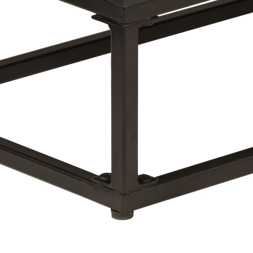 Dressoir 55x30x76 cm massief mangohout en ijzer zwart