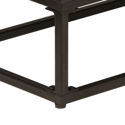 Dressoir 55x30x76 cm massief mangohout en ijzer zwart