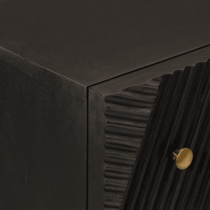 Ladekastje Massief Mangohout En Ijzer Zwart 1 55 x 30 x 76 cm