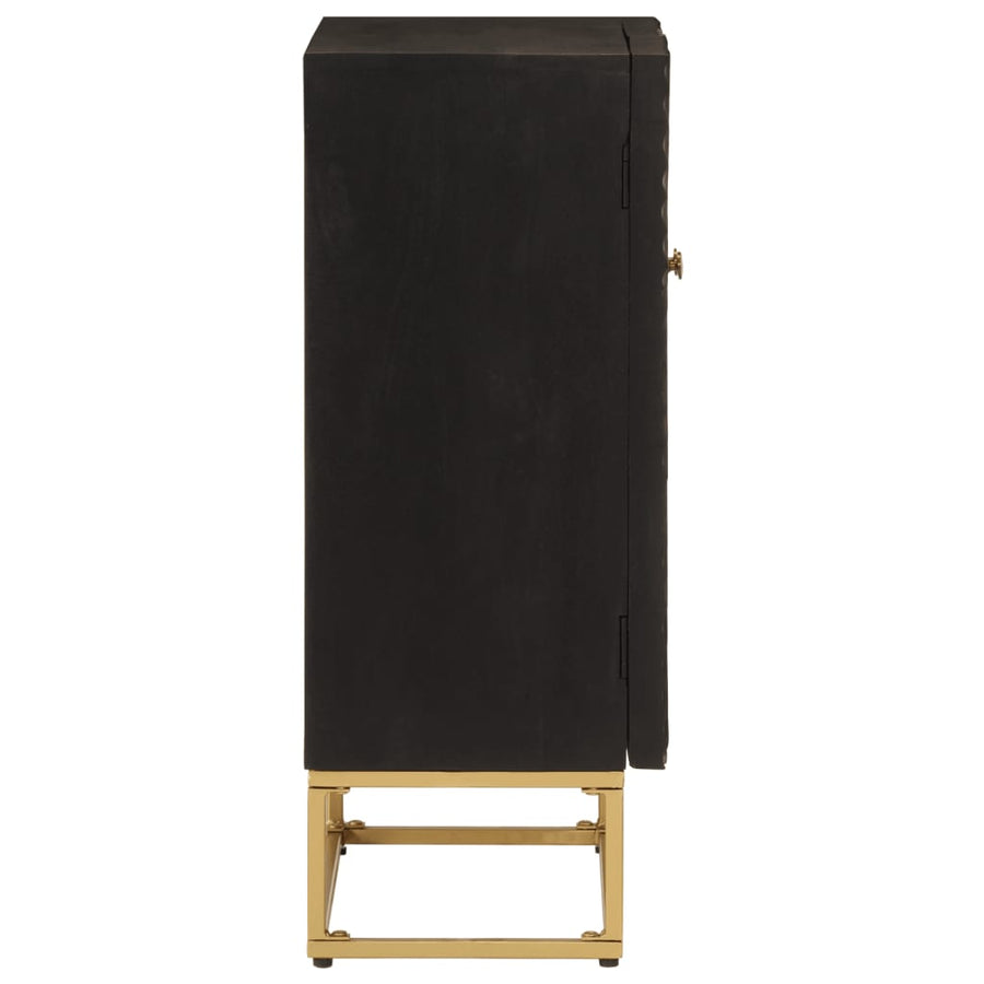 Dressoir Massief Mangohout En Ijzer Zwart 1 55 x 30 x 76 cm