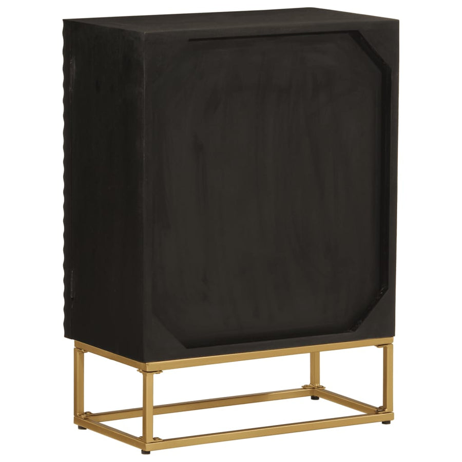Dressoir Massief Mangohout En Ijzer Zwart 1 55 x 30 x 76 cm