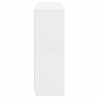 Boekenkast Met Deuren 36X37X09 Cm Bewerkt Hout Wit