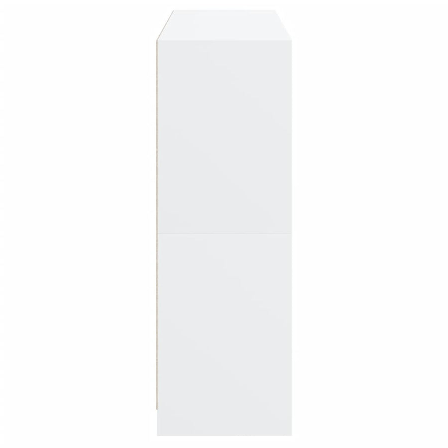 Boekenkast Met Deuren 36X37X09 Cm Bewerkt Hout Wit