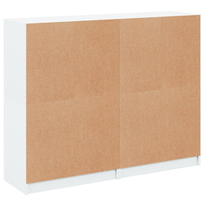 Boekenkast Met Deuren 36X37X09 Cm Bewerkt Hout Wit
