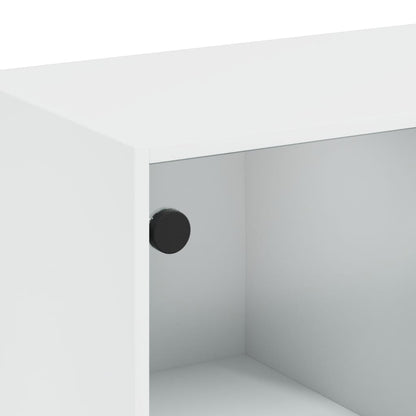 Boekenkast Met Deuren 36X37X09 Cm Bewerkt Hout Wit