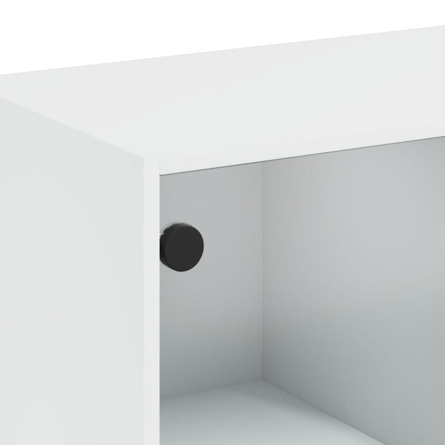 Boekenkast Met Deuren 36X37X09 Cm Bewerkt Hout Wit