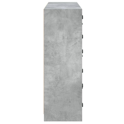 Boekenkast Met Deuren 36X37X09 Cm Bewerkt Hout Betongrijs