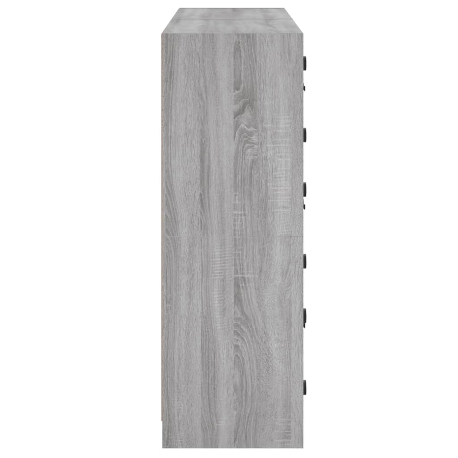 Boekenkast Met Deuren 36X37X09 Cm Hout Eiken Grijs sonoma