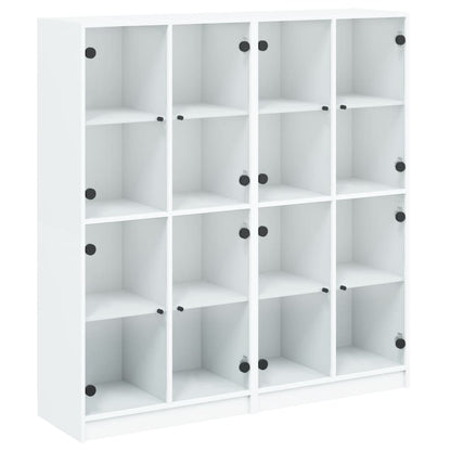 Boekenkast Met Deuren 36X37X42 Cm Bewerkt Hout Wit