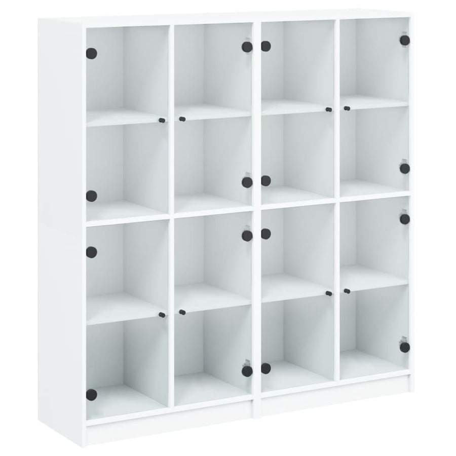 Boekenkast Met Deuren 36X37X42 Cm Bewerkt Hout Wit
