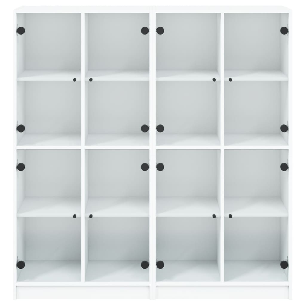 Boekenkast Met Deuren 36X37X42 Cm Bewerkt Hout Wit