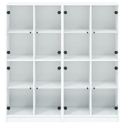 Boekenkast Met Deuren 36X37X42 Cm Bewerkt Hout Wit