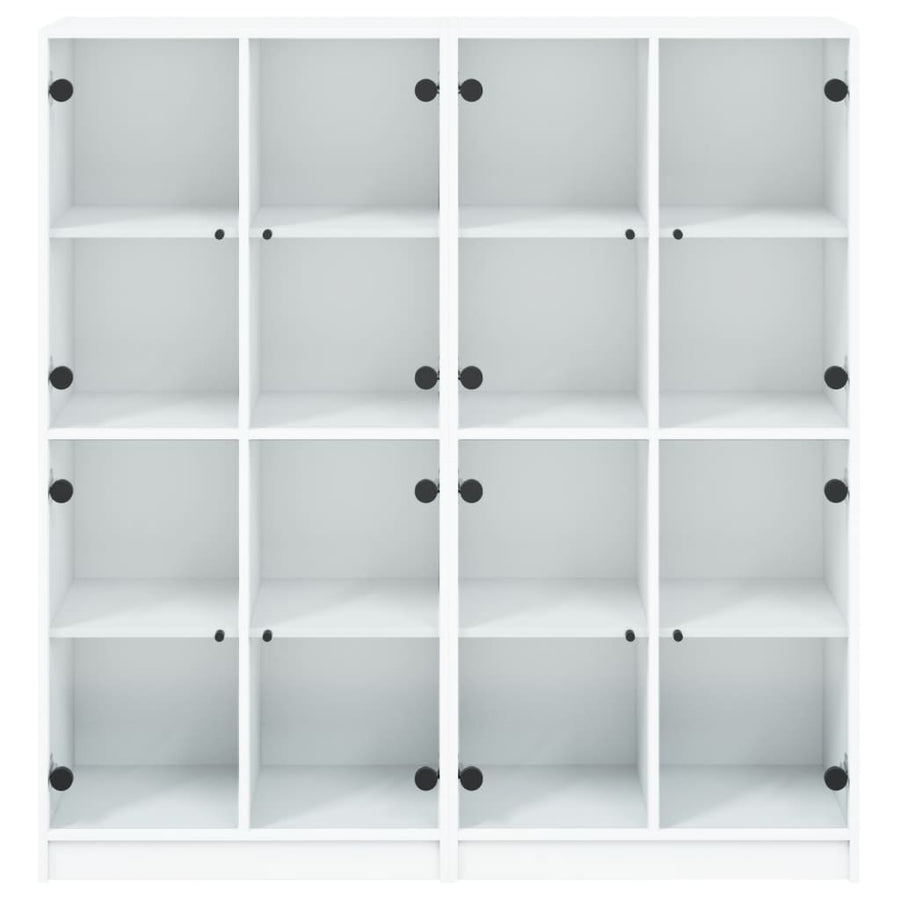 Boekenkast Met Deuren 36X37X42 Cm Bewerkt Hout Wit