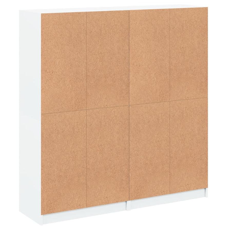 Boekenkast Met Deuren 36X37X42 Cm Bewerkt Hout Wit