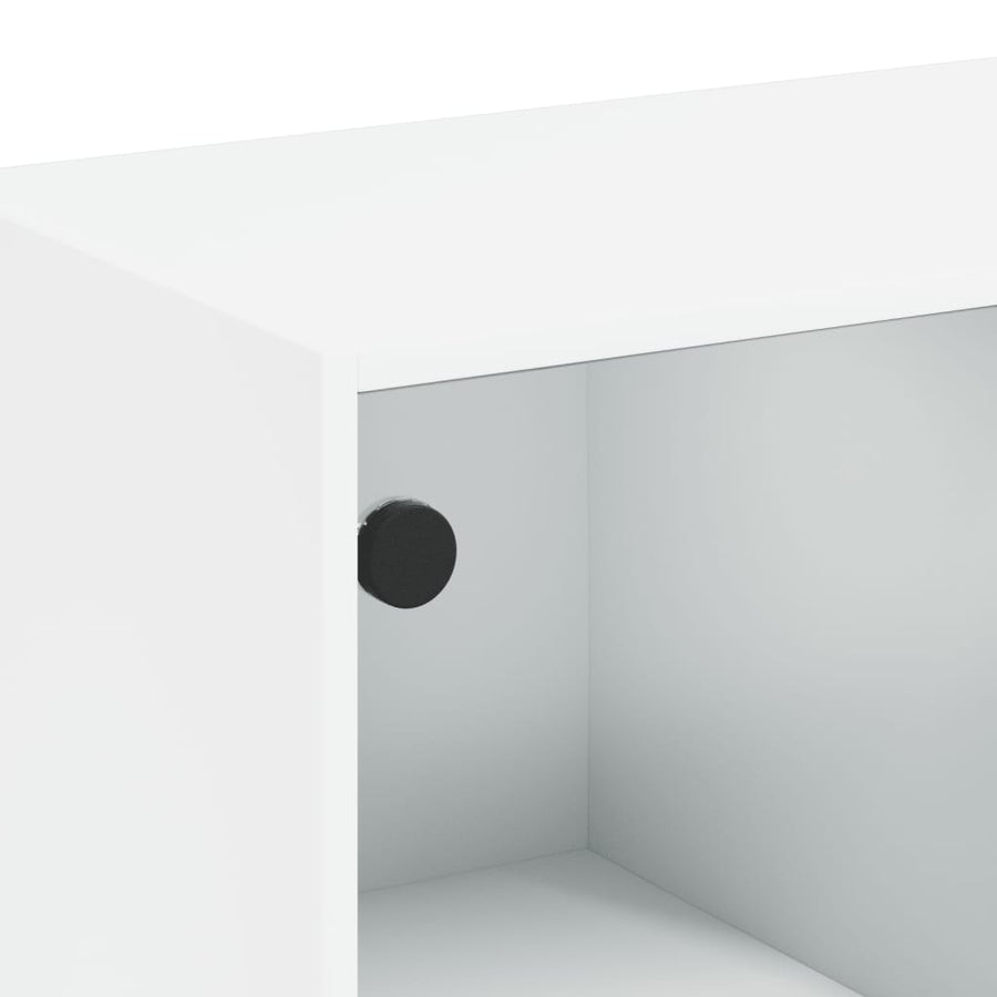 Boekenkast Met Deuren 36X37X42 Cm Bewerkt Hout Wit