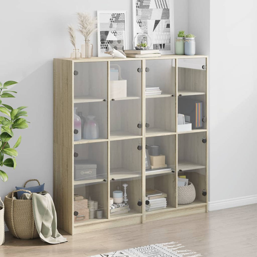 Boekenkast Met Deuren 36X37X42 Cm Hout Kleurig Sonoma eiken