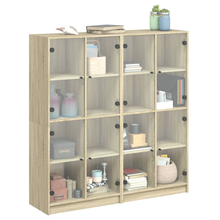 Boekenkast Met Deuren 36X37X42 Cm Hout Kleurig Sonoma eiken