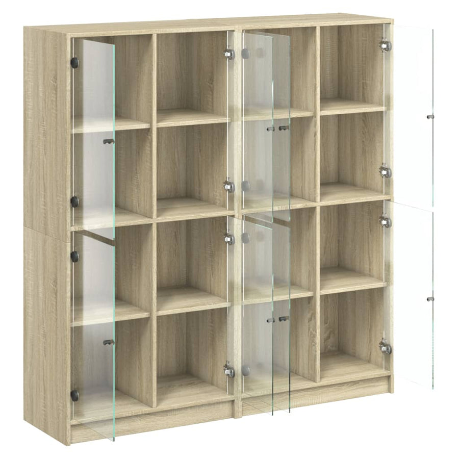 Boekenkast Met Deuren 36X37X42 Cm Hout Kleurig Sonoma eiken