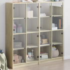 Bookcase with doors 136x37x142 cm sonoma oak-coloured wood