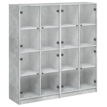 Boekenkast Met Deuren 36X37X42 Cm Bewerkt Hout Betongrijs