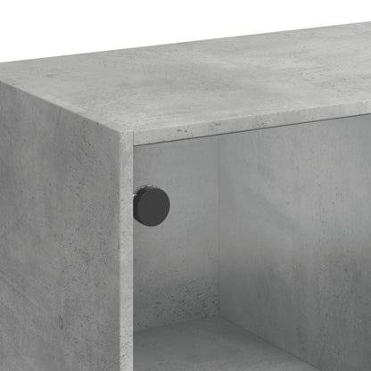 Boekenkast Met Deuren 36X37X42 Cm Bewerkt Hout Betongrijs