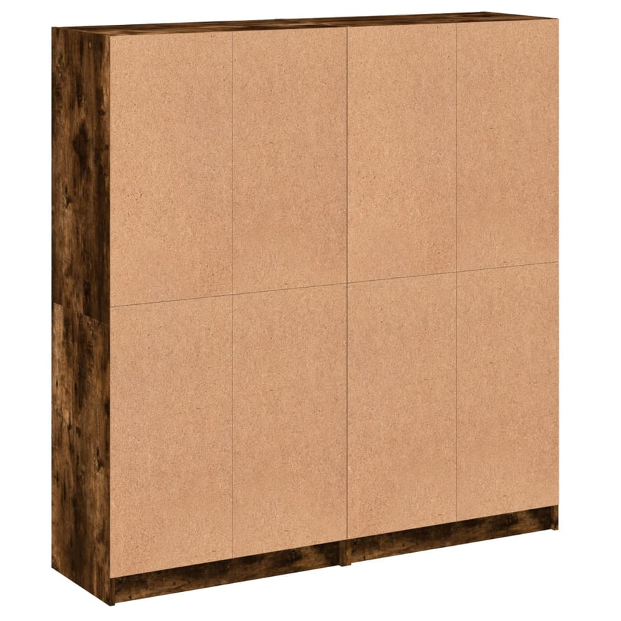 Boekenkast Met Deuren 36X37X42 Cm Hout Kleurig Gerookt eiken