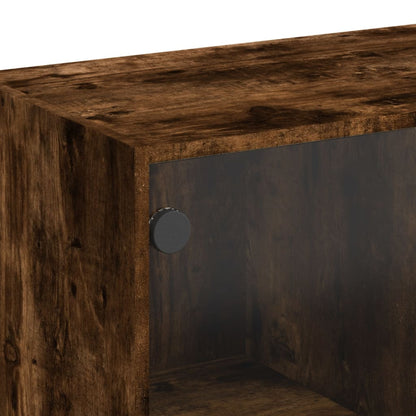Boekenkast Met Deuren 36X37X42 Cm Hout Kleurig Gerookt eiken