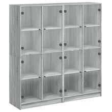 Boekenkast Met Deuren 36X37X42 Cm Hout Eiken Grijs sonoma