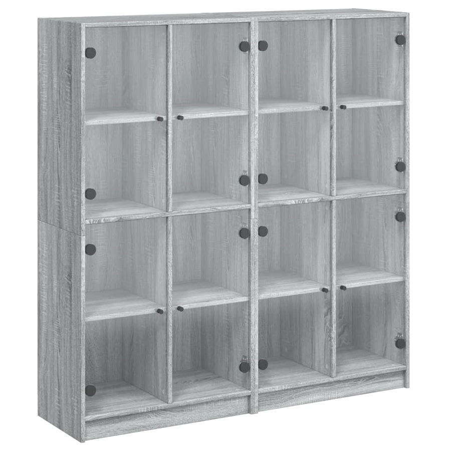 Boekenkast Met Deuren 36X37X42 Cm Hout Eiken Grijs sonoma